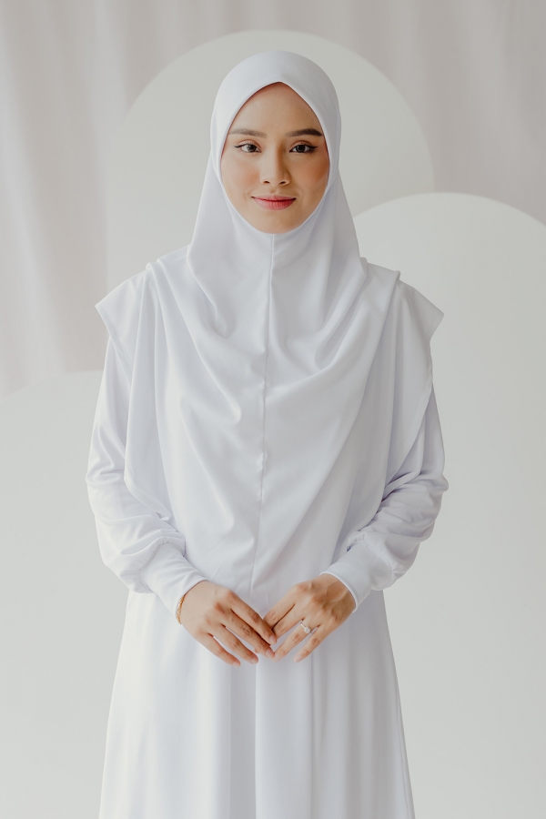 Tudung Sarung hajar - White